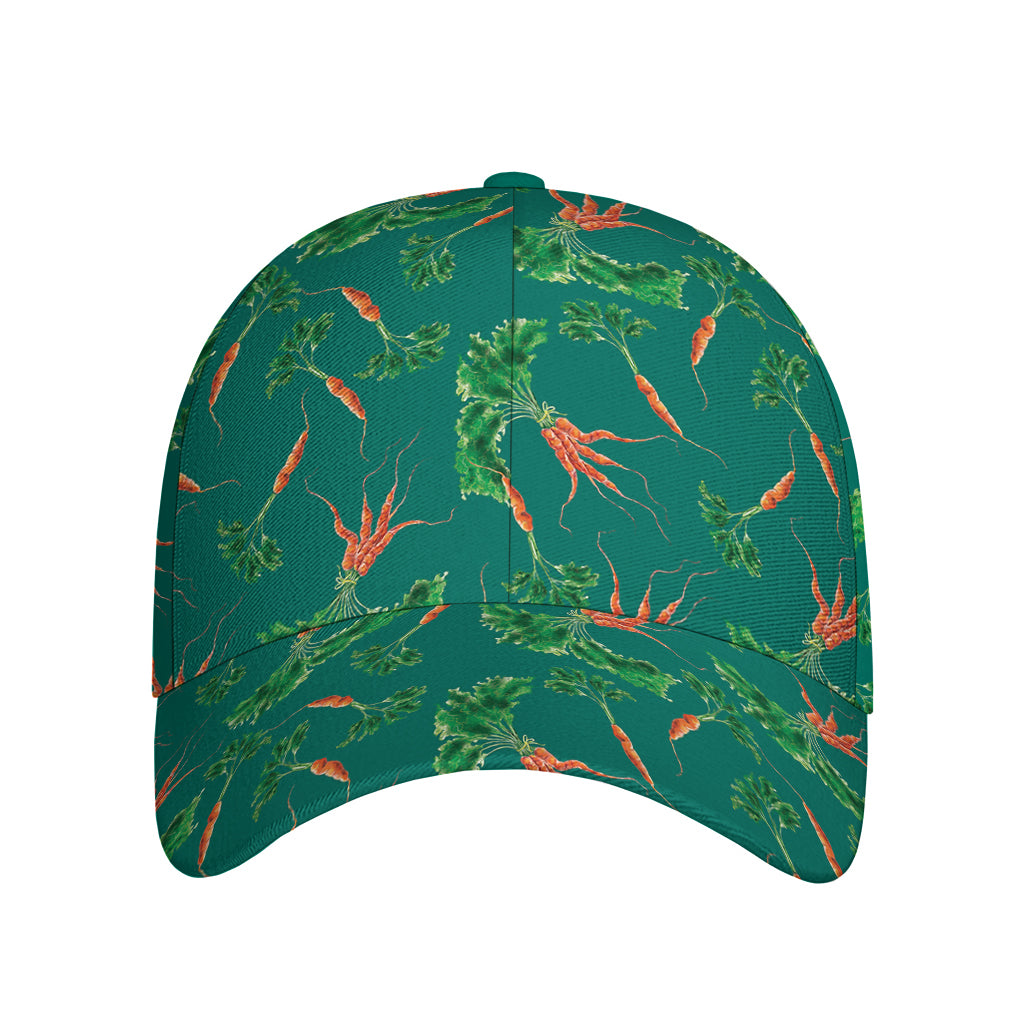 Watercolor Carrot Pattern Print Baseball Cap