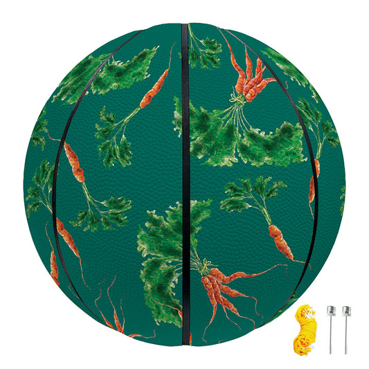 Watercolor Carrot Pattern Print Basketball