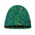 Watercolor Carrot Pattern Print Beanie