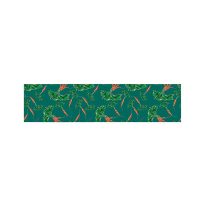 Watercolor Carrot Pattern Print Bed Runner