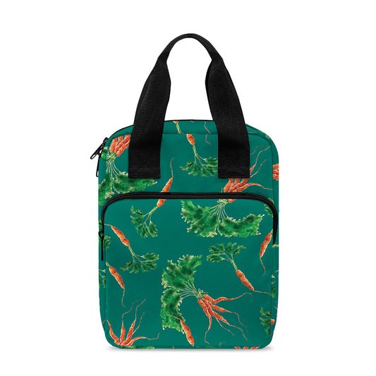 Watercolor Carrot Pattern Print Bible Tote Bag