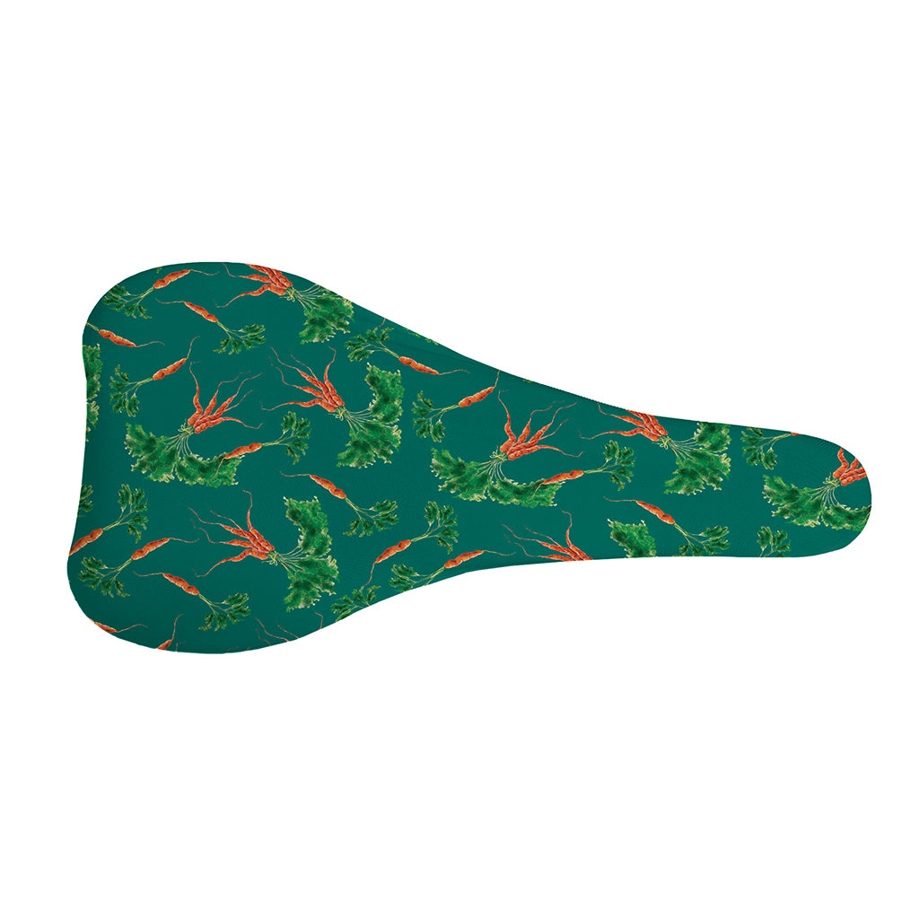Watercolor Carrot Pattern Print Bicycle Seat Cover
