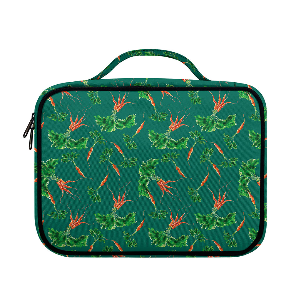 Watercolor Carrot Pattern Print Briefcase Bible Bag