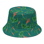 Watercolor Carrot Pattern Print Bucket Hat