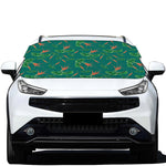 Watercolor Carrot Pattern Print Car Windshield Snow Cover