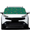 Watercolor Carrot Pattern Print Car Windshield Snow Cover