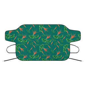 Watercolor Carrot Pattern Print Car Windshield Snow Cover