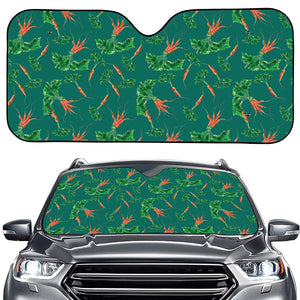 Watercolor Carrot Pattern Print Car Windshield Sun Shade