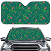 Watercolor Carrot Pattern Print Car Windshield Sun Shade