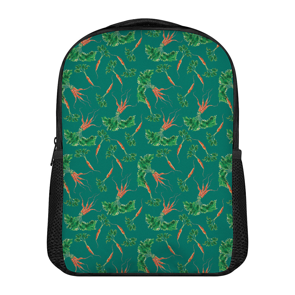 Watercolor Carrot Pattern Print Casual Backpack