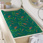 Watercolor Carrot Pattern Print Changing Pad Cover
