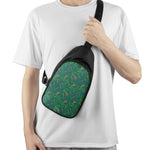 Watercolor Carrot Pattern Print Chest Bag