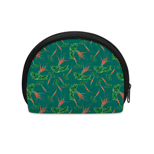 Watercolor Carrot Pattern Print Coin Purse