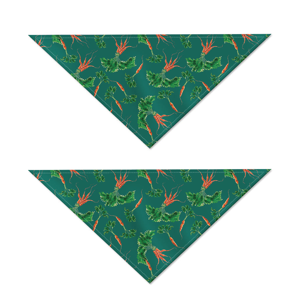 Watercolor Carrot Pattern Print Dog Bandana