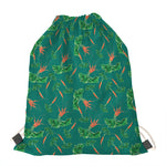 Watercolor Carrot Pattern Print Drawstring Bag