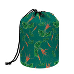 Watercolor Carrot Pattern Print Drawstring Makeup Bag