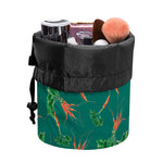 Watercolor Carrot Pattern Print Drawstring Makeup Bag