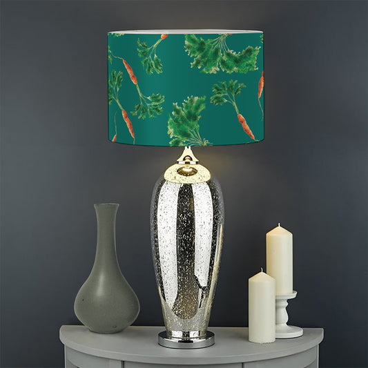 Watercolor Carrot Pattern Print Drum Lamp Shade