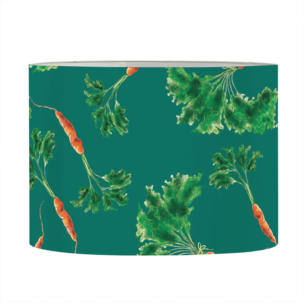 Watercolor Carrot Pattern Print Drum Lamp Shade