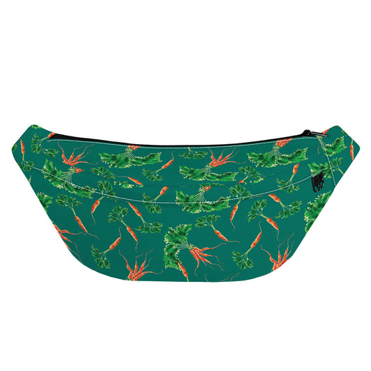 Watercolor Carrot Pattern Print Fanny Pack
