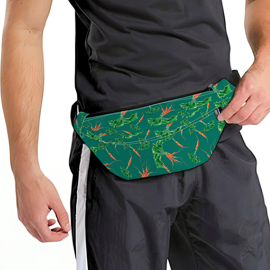 Watercolor Carrot Pattern Print Fanny Pack