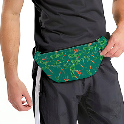 Watercolor Carrot Pattern Print Fanny Pack