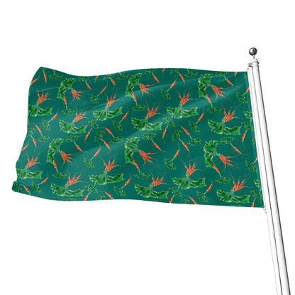 Watercolor Carrot Pattern Print Flag