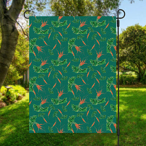 Watercolor Carrot Pattern Print Garden Flag