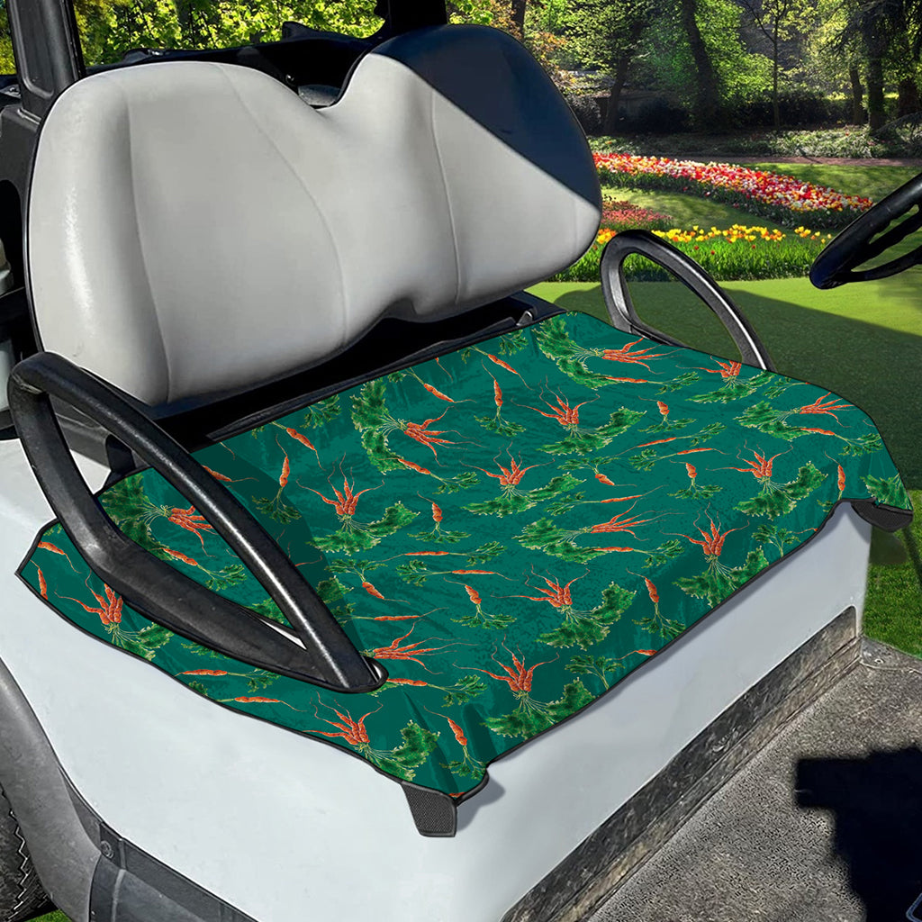 Watercolor Carrot Pattern Print Golf Cart Seat Cover