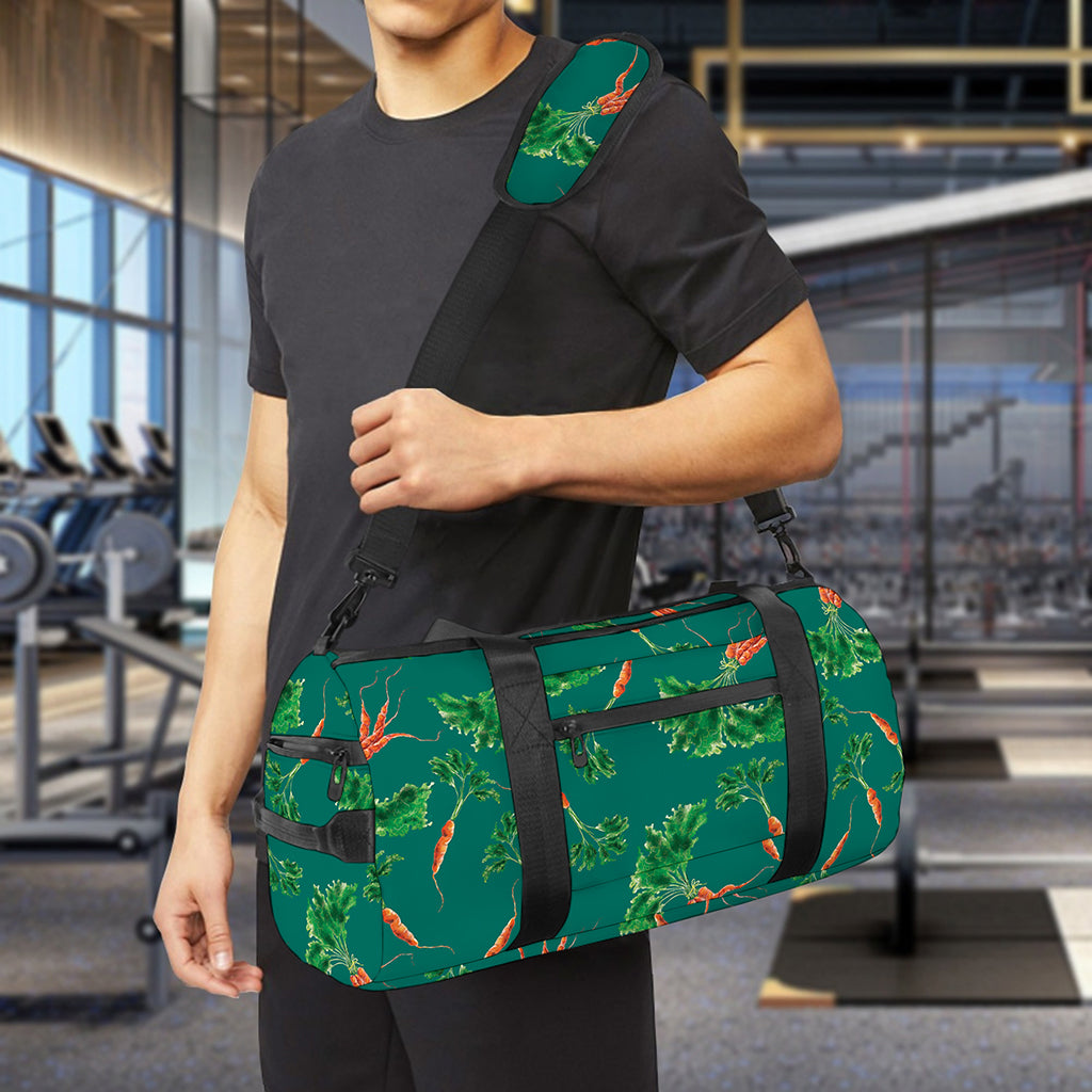 Watercolor Carrot Pattern Print Gym Bag