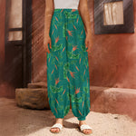 Watercolor Carrot Pattern Print Harem Pants