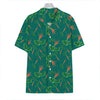 Watercolor Carrot Pattern Print Hawaiian Shirt