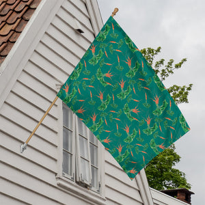 Watercolor Carrot Pattern Print House Flag