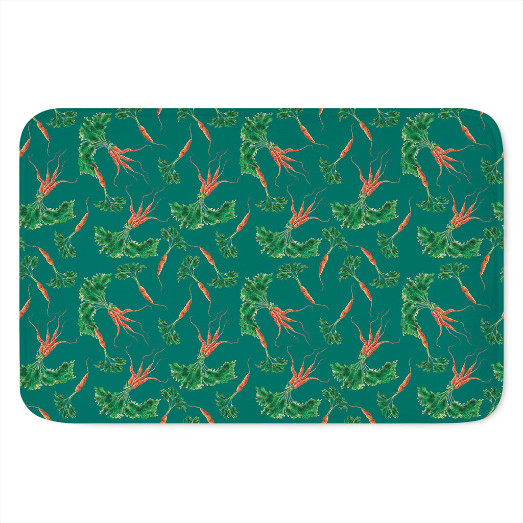 Watercolor Carrot Pattern Print Indoor Door Mat