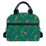Watercolor Carrot Pattern Print Insulated Lunch Bag