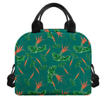 Watercolor Carrot Pattern Print Insulated Lunch Bag