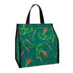 Watercolor Carrot Pattern Print Insulated Lunch Tote