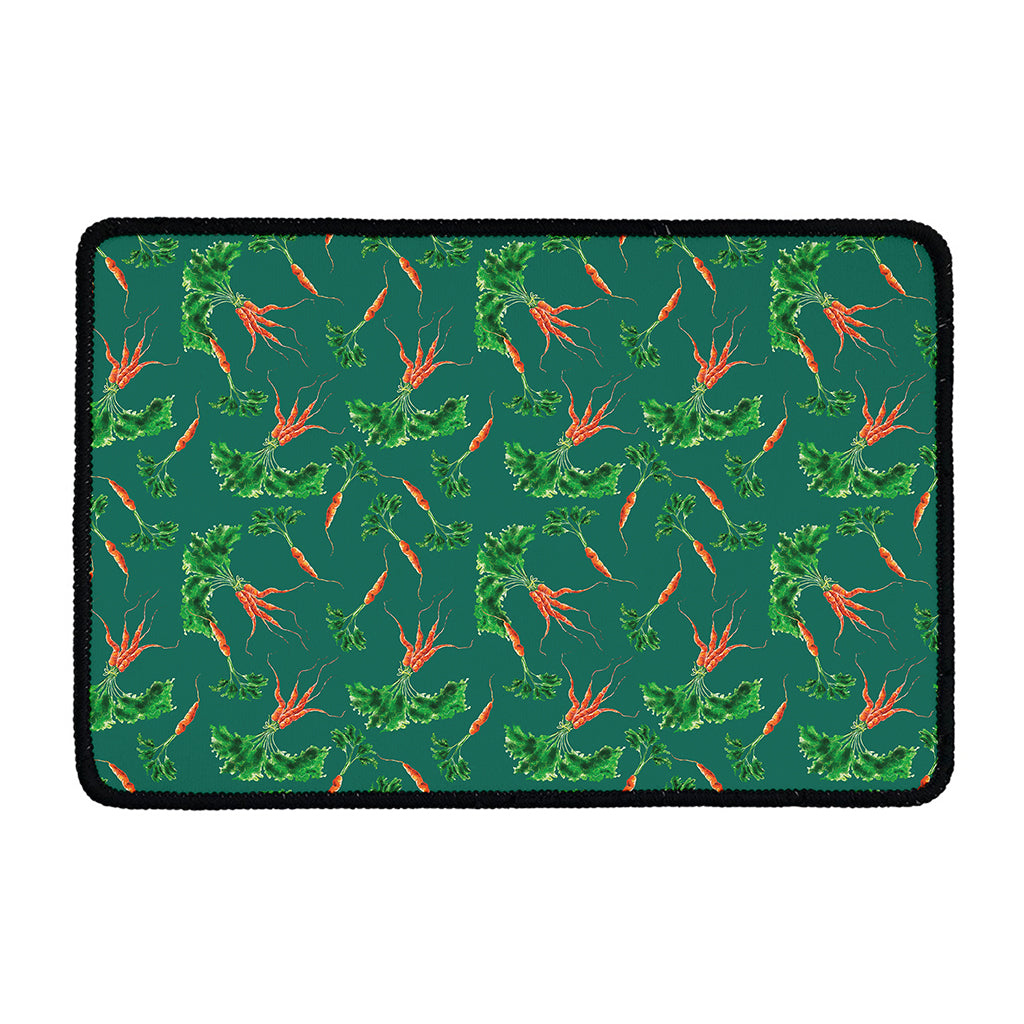 Watercolor Carrot Pattern Print Kitchen Mat
