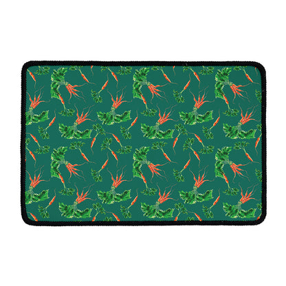 Watercolor Carrot Pattern Print Kitchen Mat
