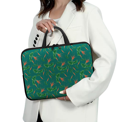 Watercolor Carrot Pattern Print Laptop Sleeve With Handle