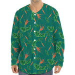 Watercolor Carrot Pattern Print Long Sleeve Baseball Jersey