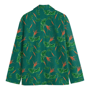 Watercolor Carrot Pattern Print Men's Blazer