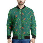 Watercolor Carrot Pattern Print Men's Bomber Jacket