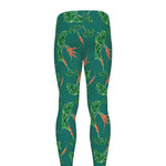 Watercolor Carrot Pattern Print Men's leggings