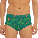 Watercolor Carrot Pattern Print Men's Triangle Swim Briefs