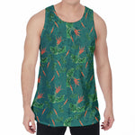 Watercolor Carrot Pattern Print Men's Velvet Tank Top