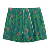 Watercolor Carrot Pattern Print Mesh Shorts