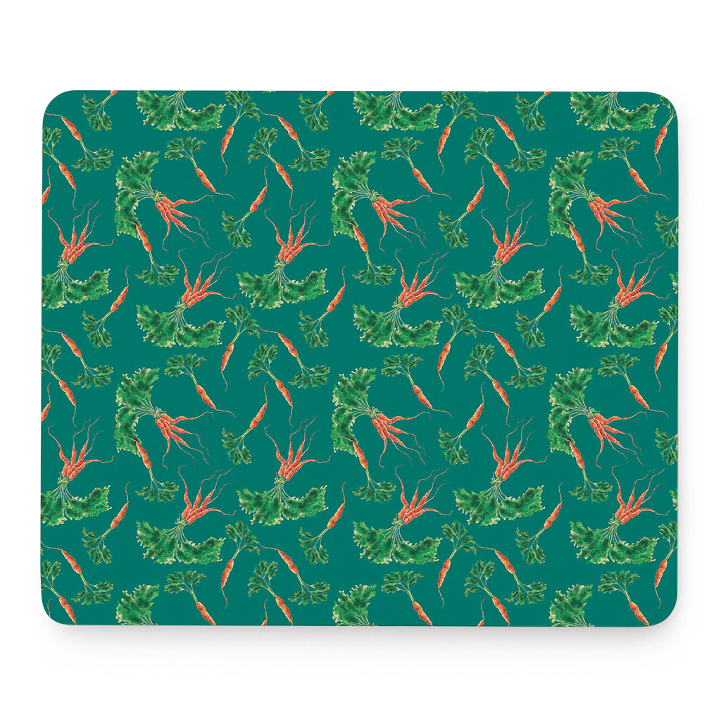 Watercolor Carrot Pattern Print Mouse Pad