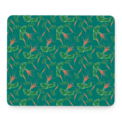 Watercolor Carrot Pattern Print Mouse Pad