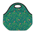 Watercolor Carrot Pattern Print Neoprene Lunch Bag